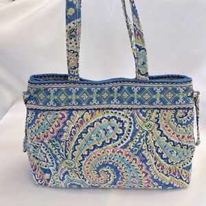 Vera Bradley  Capri Blue Island Floral Shoulder Bag